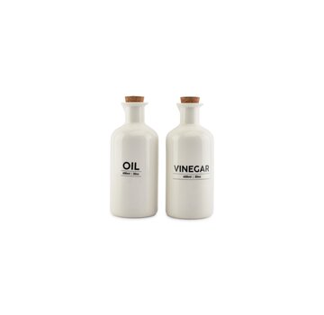 ONA Öl- und Essigflasche set 60cl weiß Cucina