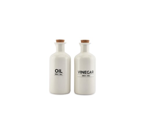 ONA Öl- und Essigflasche set 60cl weiß Cucina