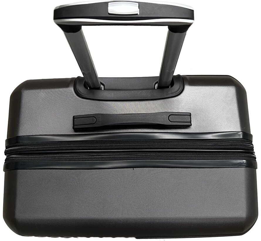3-delig Kofferset -  Zwart Handbagage - Verrijdbaar op 4 Wielen - Stevig ABS - TSA Slot -Lichtgewicht, Trolley