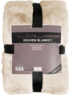 Heaven Vacht Deken Hoogpolig Soft Touch Beige- 150x200 CM