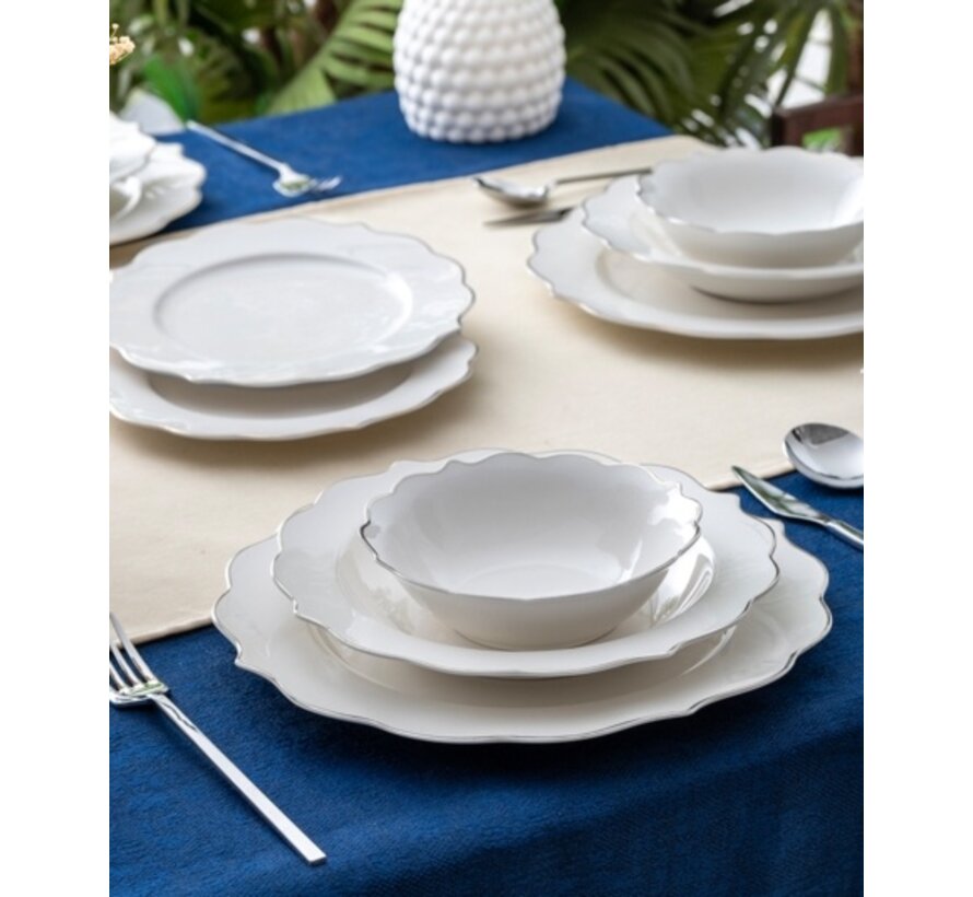 ACR Karmen Geschirrset 24-teilig / 6 Personen Silber