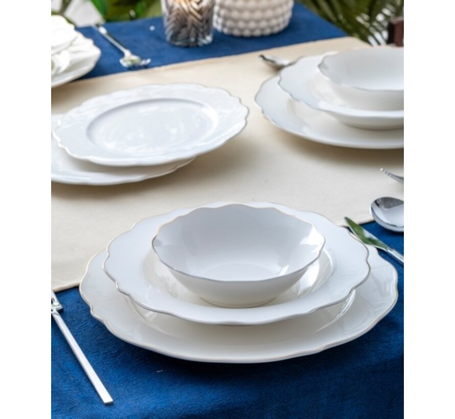 ACR Stream Dinnerware set 24 Piece | 6 Person Gold