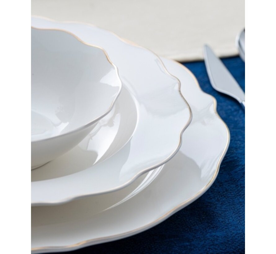 ACR Stream Dinnerware set 24 Piece | 6 Person Gold