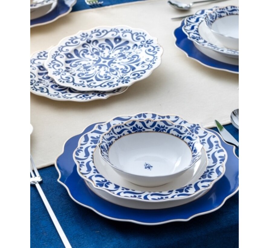 ACR Nancy Geschirrset 24-teilig / 6 Personen Blau