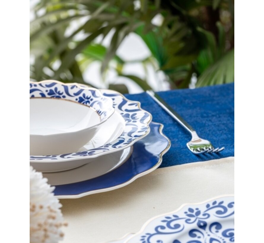 ACR Nancy Geschirrset 24-teilig / 6 Personen Blau