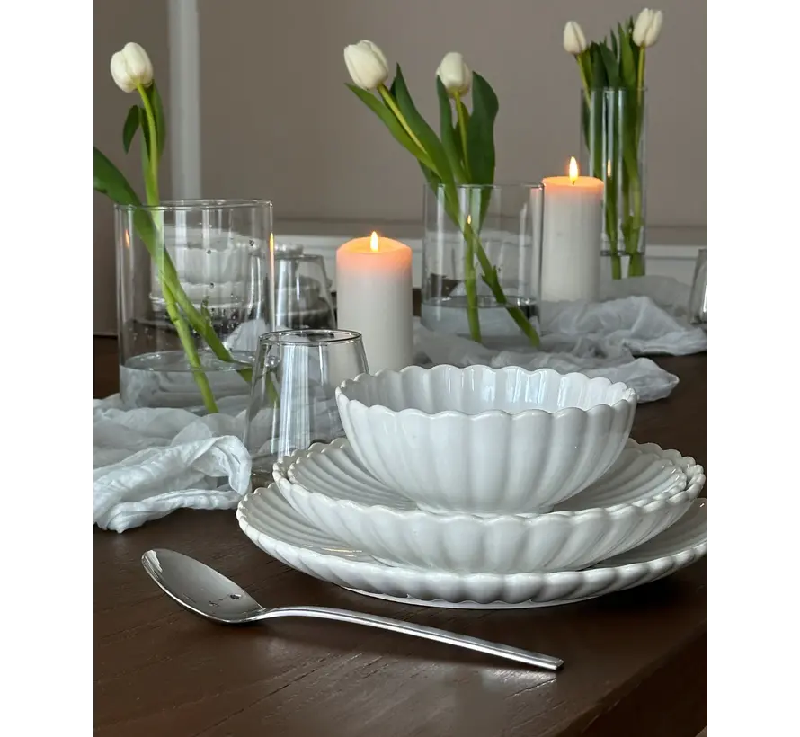 Lotus Wit 24-piece 6-Persons Porcelain Dinnerset