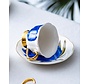 ACR Tiffany 2 Kişilik Kahve Fincanı Takımı Mavi