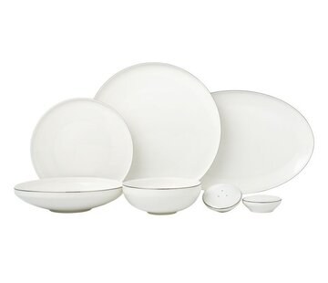 BRICARD PORCELAIN Bricard Porcelain Canet  6-Kisilik | 27-parça Yemek Takımı Gumus