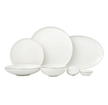 BRICARD PORCELAIN Bricard Porcelain Canet  6-Kisilik | 27-parça Yemek Takımı Gumus