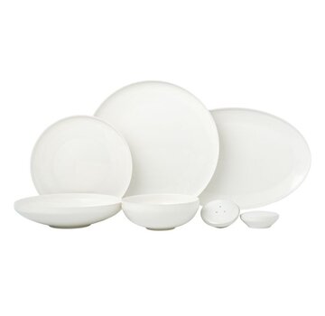 BRICARD PORCELAIN Bricard Porcelain Canet  6-Kisilik | 27-parça Yemek Takımı Beyaz