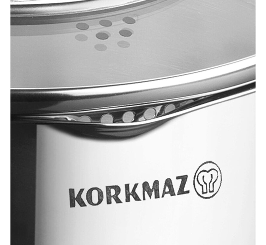 Korkmaz  Vertex 8-Parca Tencere Seti