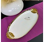 ACR Lotus Oval Tepsi 40 X 20 cm Gold