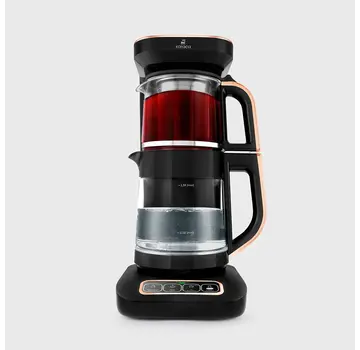 KARACA Karaca Çaysever Robotea Pro 4 in 1 automatische glas thee Machine Zwart Koper