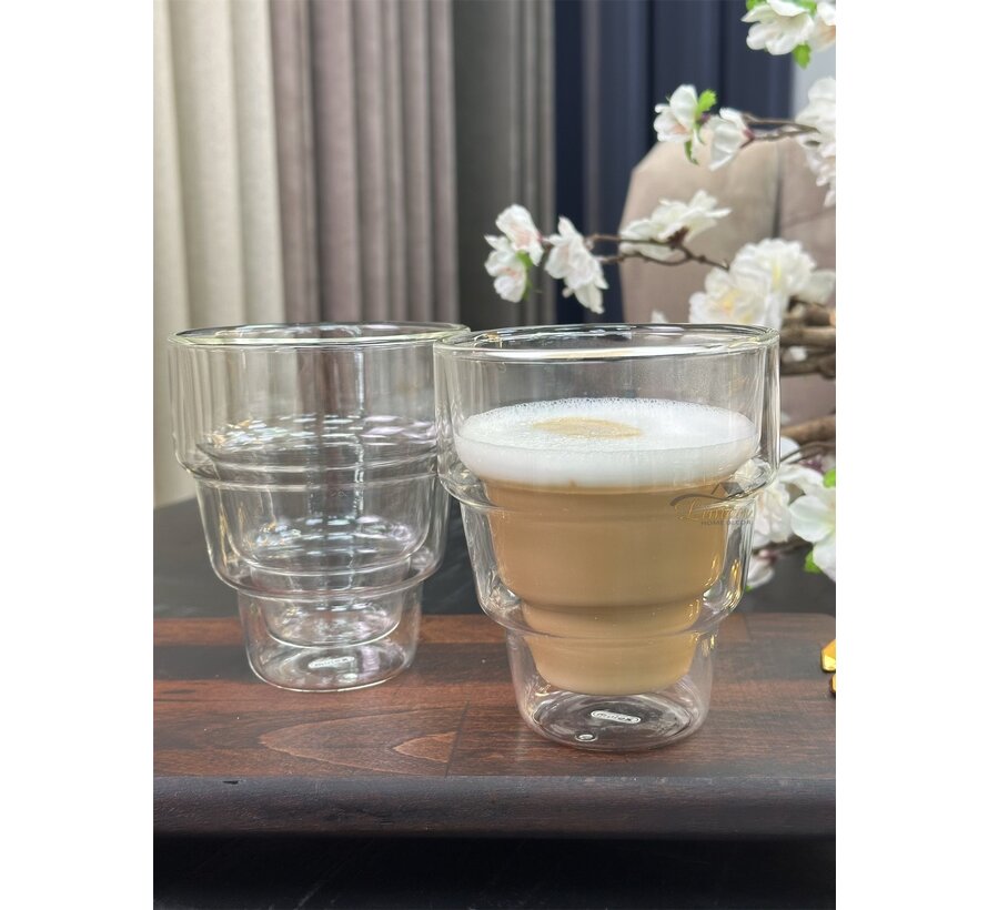 Himalaya Cidarli / Cift Cam 2'li Borosilikat bardak  350 ml