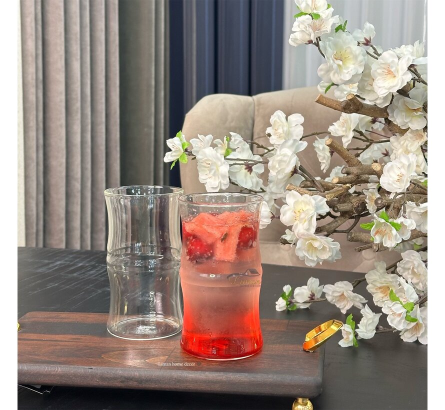 Bamboo 2'li Borosilikatbardak 400 ml