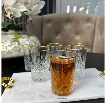 HAKAL Marakesh Timeless Cay Bardakları 6prc Gold