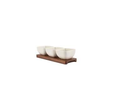 ONA Aperoset 25x8xH6,5cm 4-teilig weiß Cucina