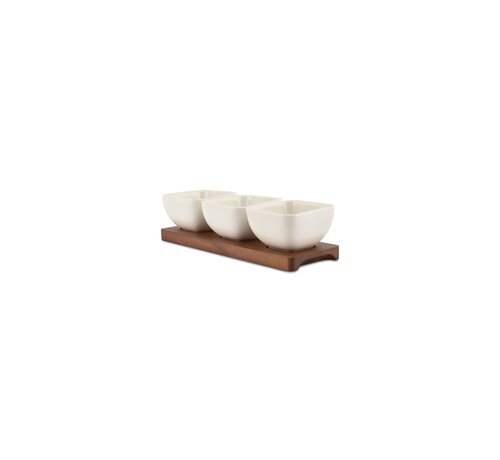 ONA Set apéro 25x8xH6,5cm 4 pièces blanc Cucina