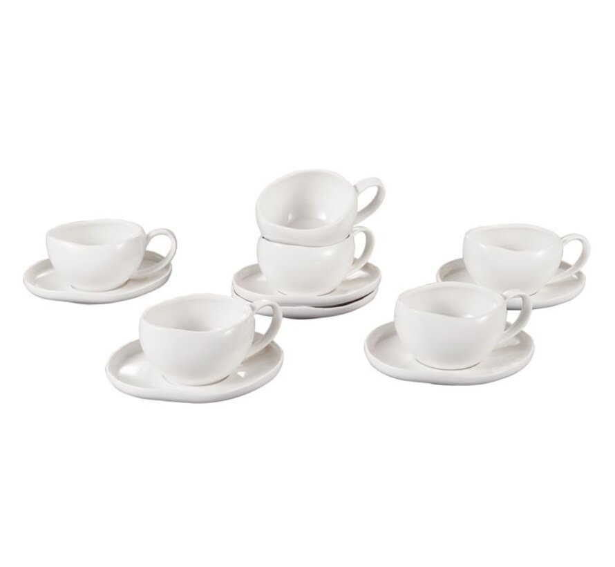 Cupid White Espressoset 12 Delig | 6 Persoons