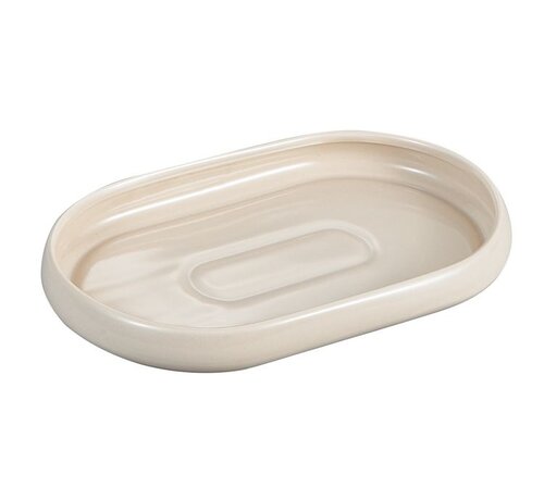 BRICARD PORCELAIN BRICARD BONDY PORSELEN 3LU OVAL TABAK 20,8X13,3X2,3 CM TAUPE