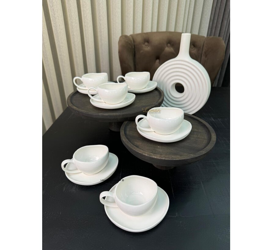 Cupid White Espressoset 12 Delig | 6 Persoons
