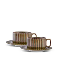 KARACA Karaca Cereus Tea Set for 2 Person, 4 Piece, Green