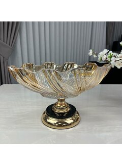 LUXURY OVAL FRUIT BOWL GOLD