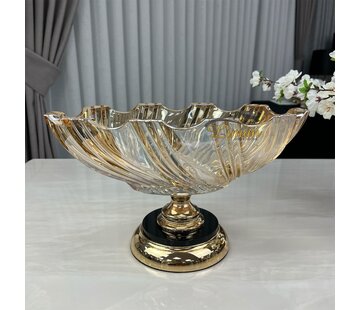 LUXURY OVAL FRUIT BOWL GOLD