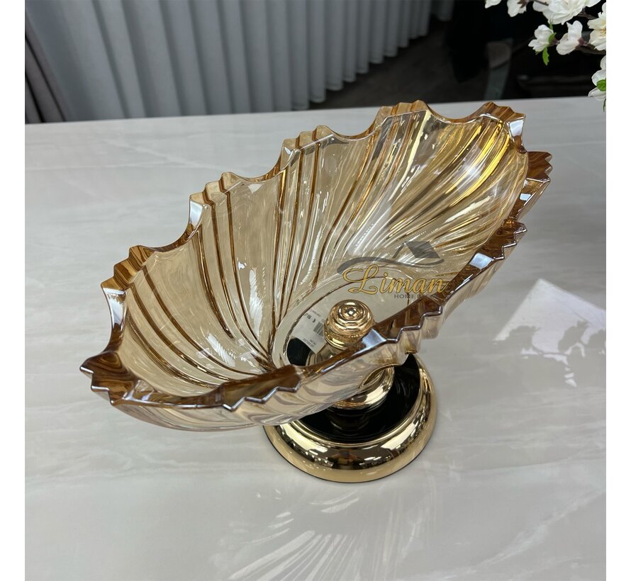 LUXURY OVAL FRUIT BOWL GOLD