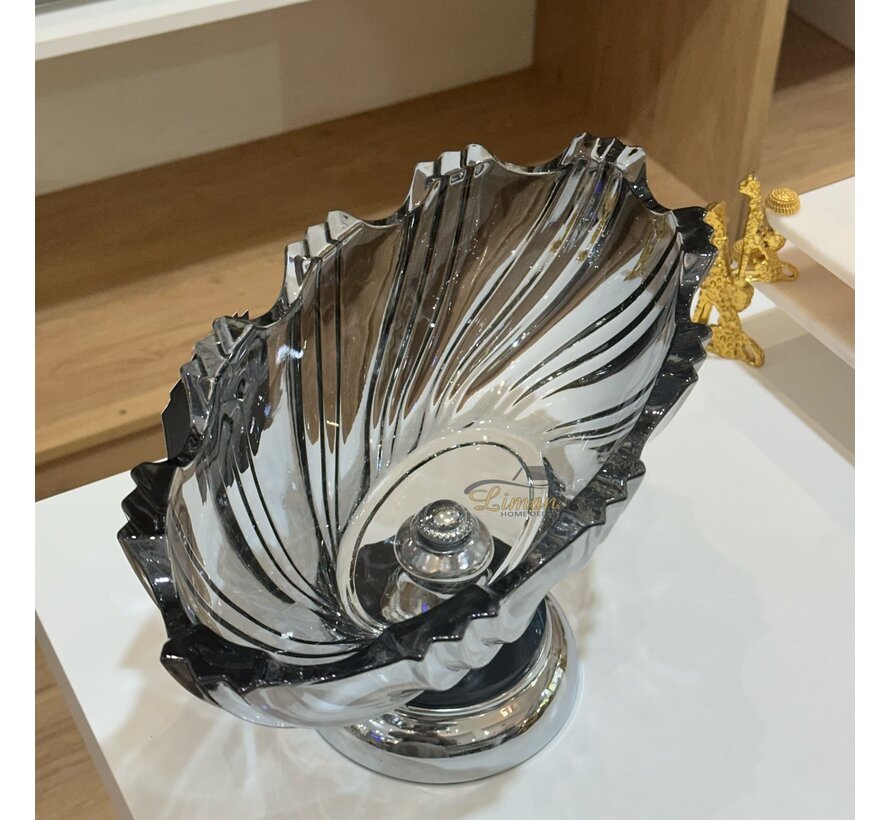 LUXURY OVAL FRUIT BOWL SILVER