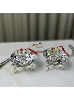 Diamond Ringhouders Zilver 2 Delig