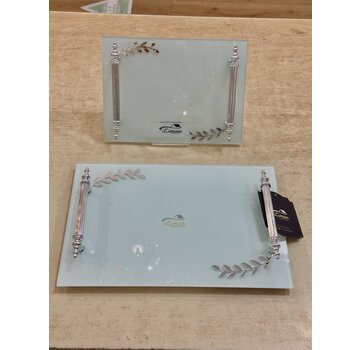 TIARA VERLOVINGSDIENBLAD GLAS WIT | ZILVER
