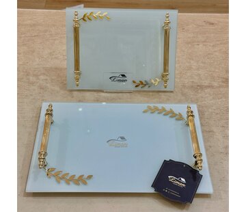 TIARA VERLOVINGSDIENBLAD GLAS WIT | GOUD