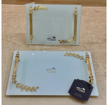 TIARA VERLOVINGSDIENBLAD GLAS WIT | GOUD
