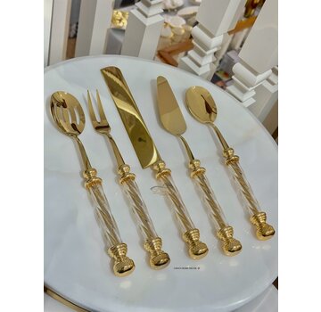 KEUKENGEREISET GLAS GOUD 5 DELIG