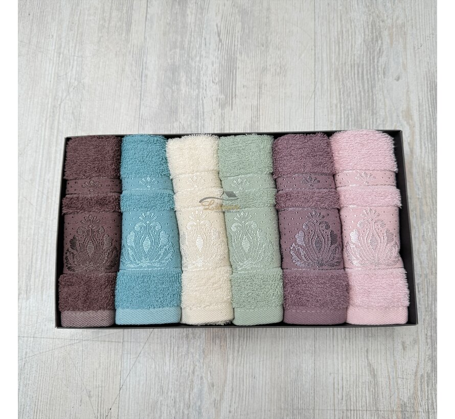 Ipekce Destina Handdoekset 30 x 50cm 6 Delig