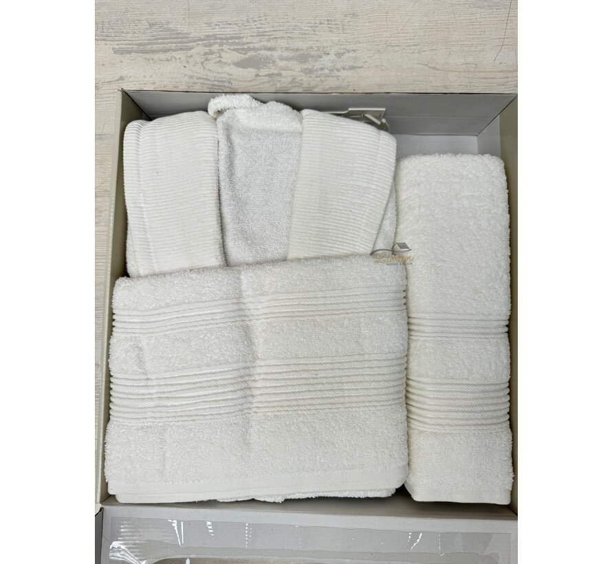 Ipekce 3 - Delige Badjas set  Cream