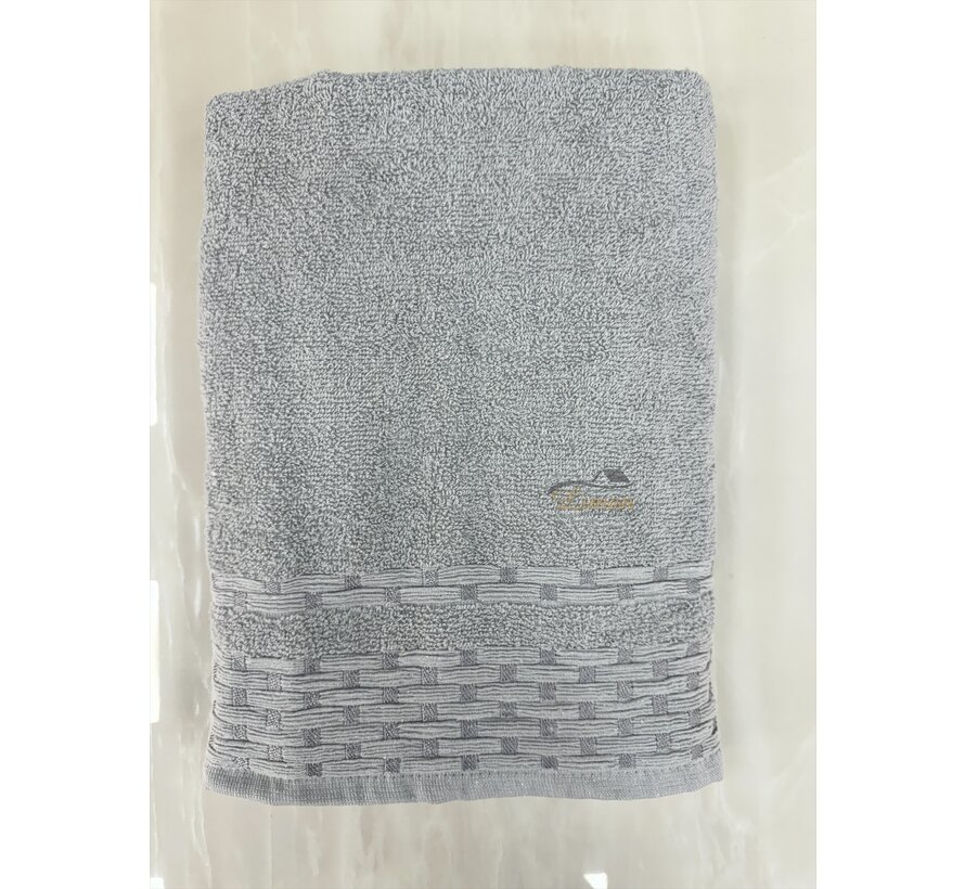 Ipekce Rabel Handdoek 70 x 140 Cm Grijs