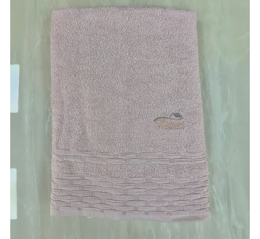 Ipekce Rabel Handdoek 70 x 140 Cm Roze