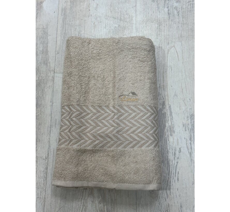 Ipekce Dory Handdoek 70 x 140 Cm Beige