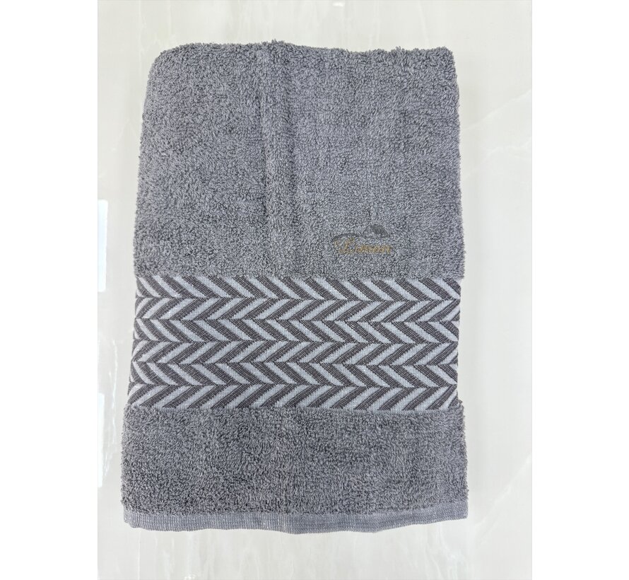 Ipekce Dory Handdoek 70 x 140 Cm Donker Grijs