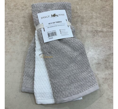 IPEKCE Ipekce Keuken Handdoek 40 x 65 Cm 3 Delig Beige
