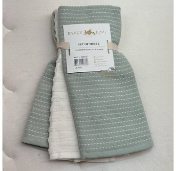 IPEKCE Ipekce Keuken Handdoek 40 x 65Cm 3 Delig Groen