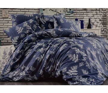 Miss Bella MISS BELLA 2-PERSOONS DEKBEDOVERTEK 4 DELIG DONKER BLAUW