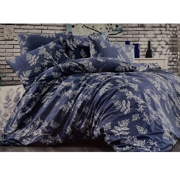 Miss Bella MISS BELLA 2-PERSOONS DEKBEDOVERTEK 4 DELIG DONKER BLAUW