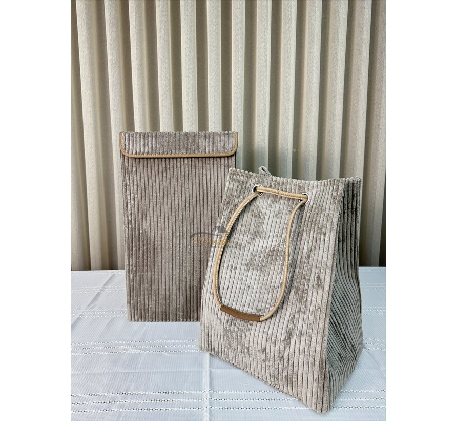 PILELI PANIER À LINGE / PANIER DE RANGEMENT GRIS-VERT