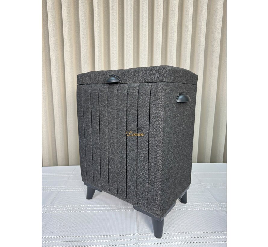 ELEGANCE LAUNDRY BASKET / STORAGE BASKET GREY