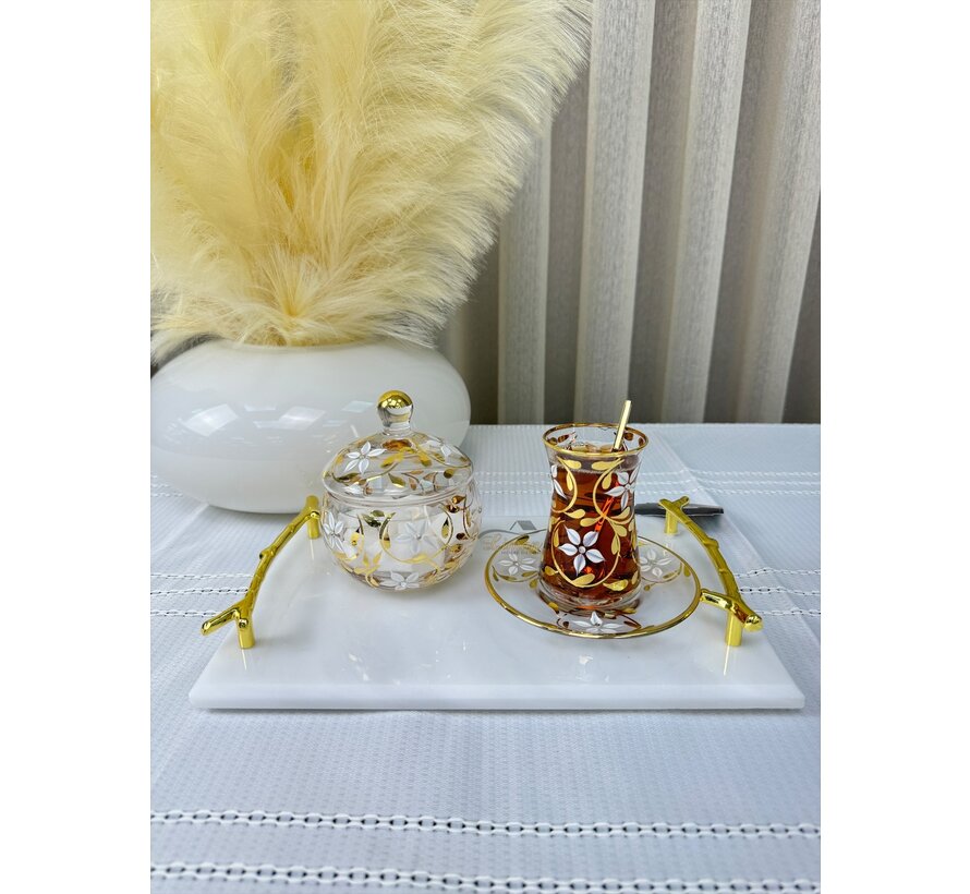 Esco Yasemin Gold Theeset 12 Delig | 6 Persoons