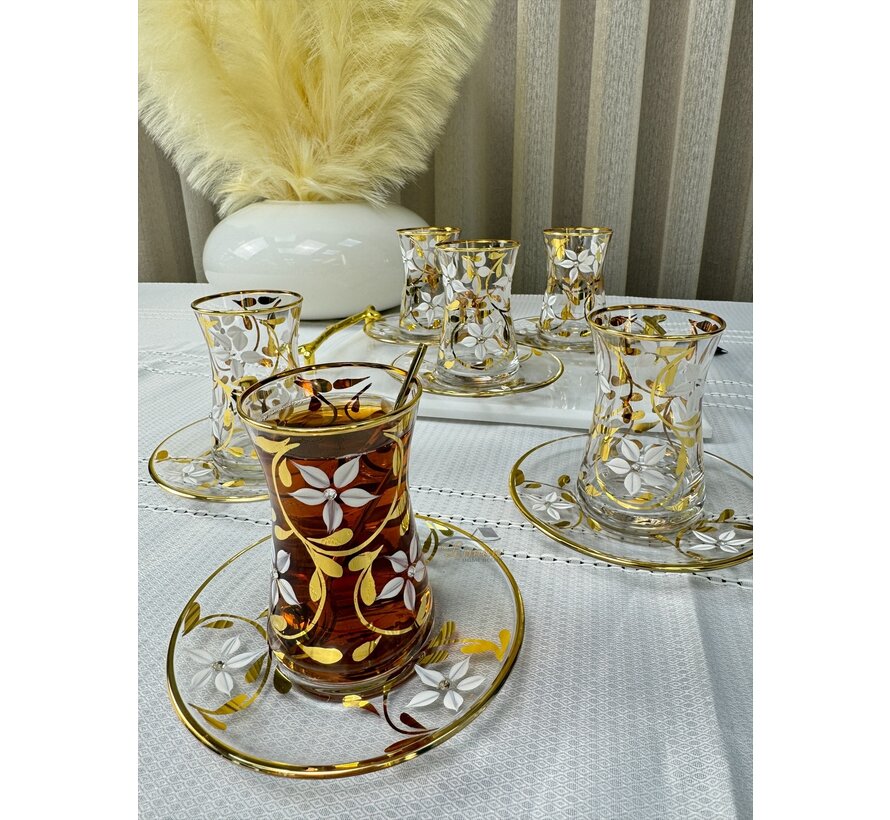 Esco Yasemin Gold Theeset 12 Delig | 6 Persoons