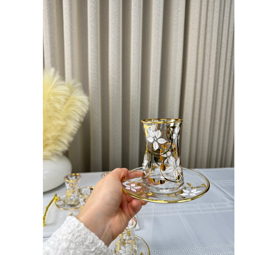 Esco Yasemin Gold Theeset 12 Delig | 6 Persoons